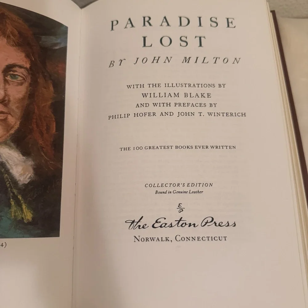 Paradise Lost by John Milton Easton Press Collector's Edition Leather‎ Bound
